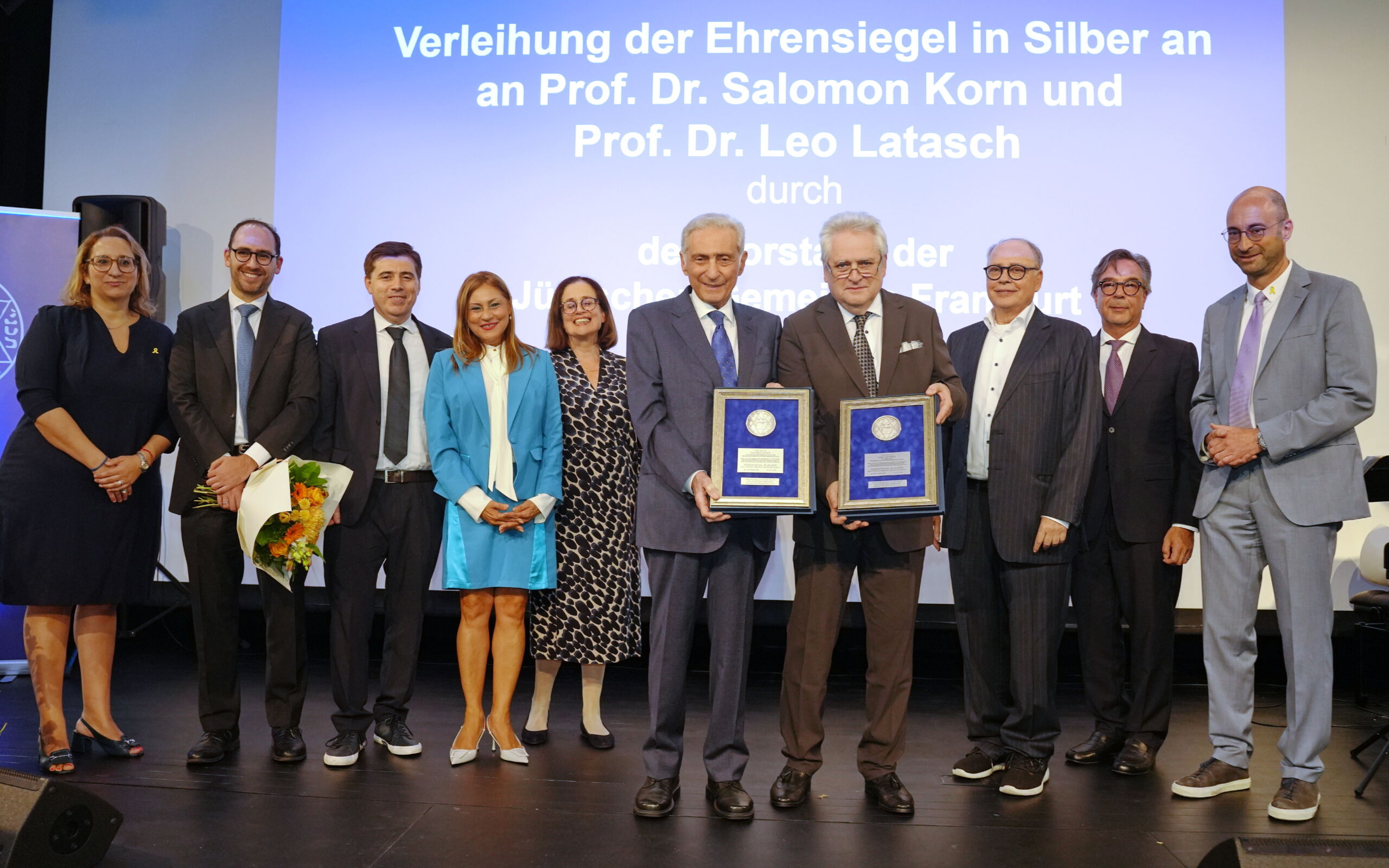 Ehrensiegelverleihung an Prof. Dr. Salomon Korn und Prof. Dr. Leo Latasch