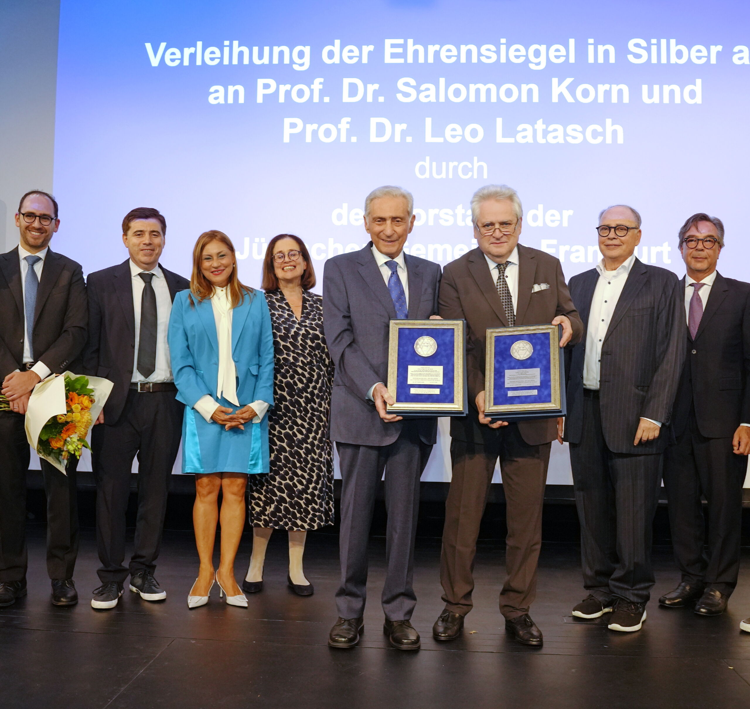 Ehrensiegelverleihung an Prof. Dr. Salomon Korn und Prof. Dr. Leo Latasch